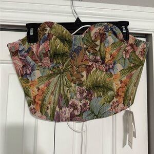 Commense Multicolor Floral Crop Top